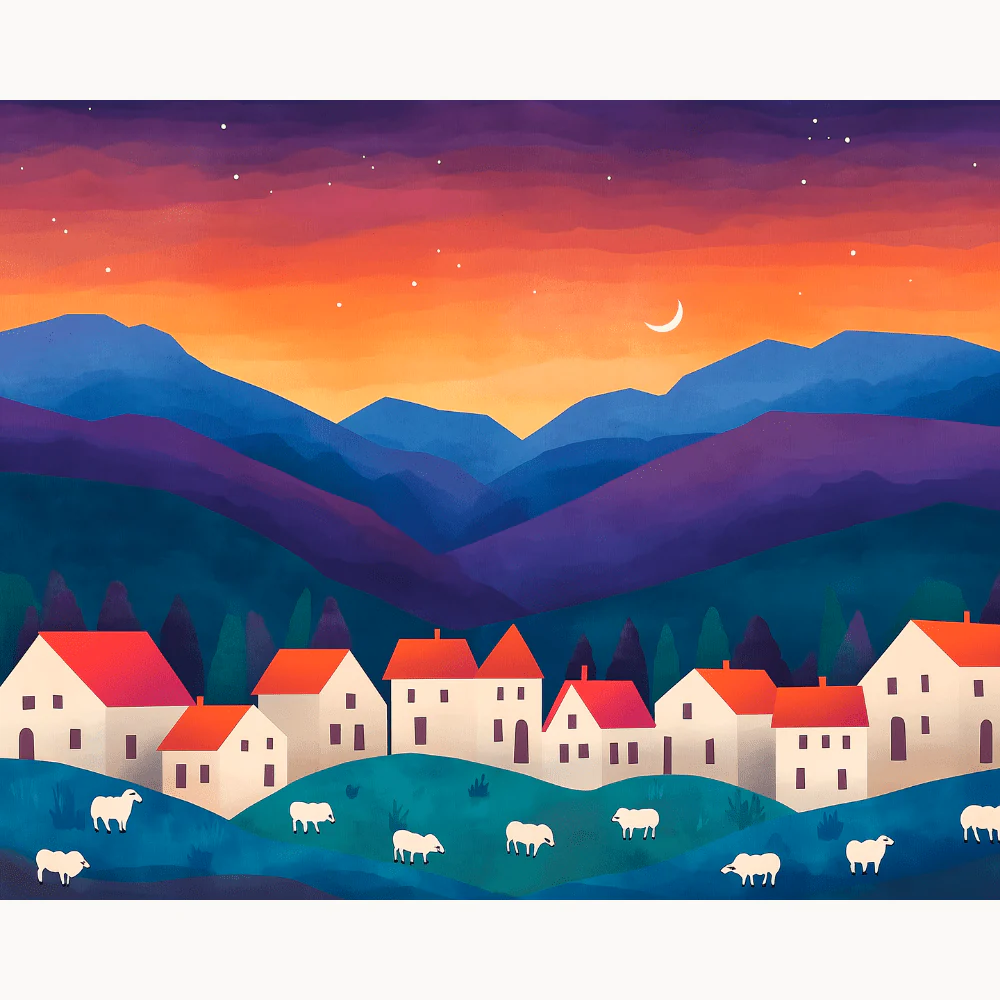 Abstract Mountain Village - Image 2