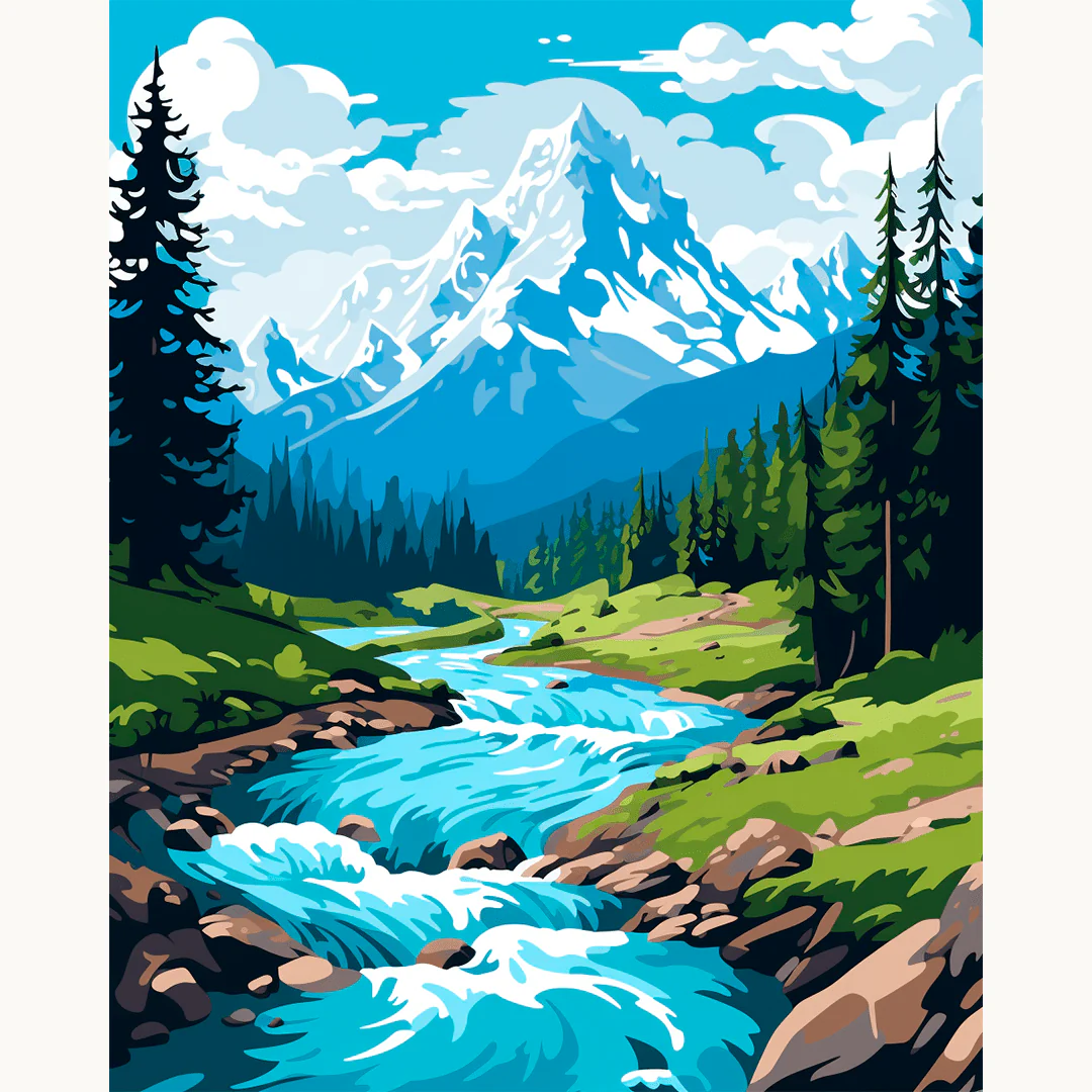 Alpine Serenity Stream - Image 2