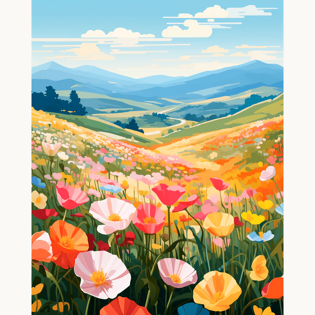 Colored Flower Field - Image 2