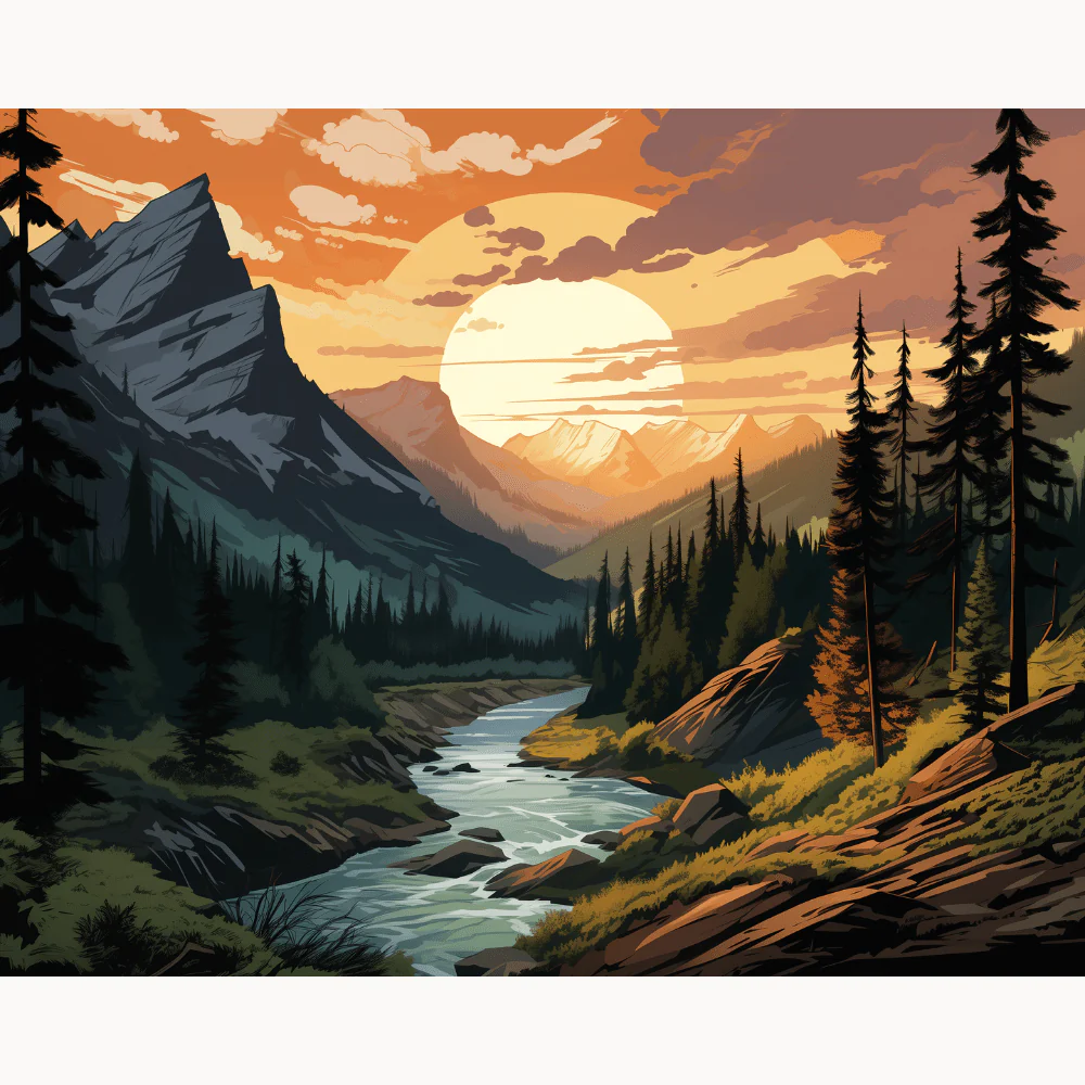 Mountainside Sunset - Image 2