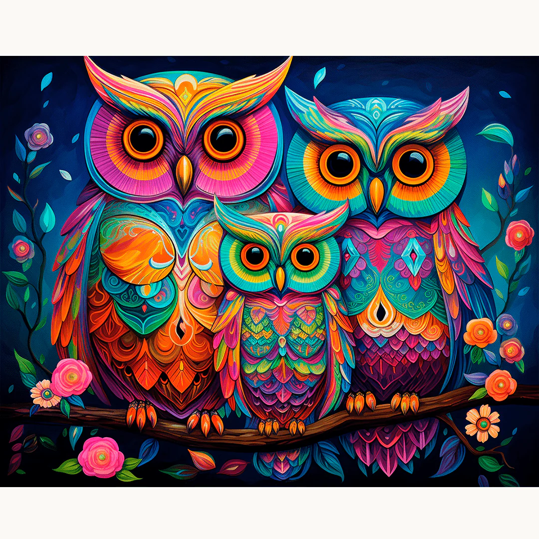 Owl's Cosmic Gaze - Image 2