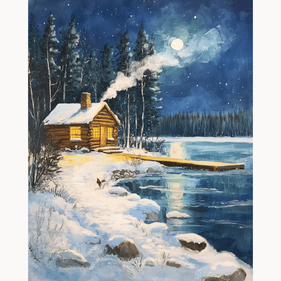 Riverside Winter Night - Image 2