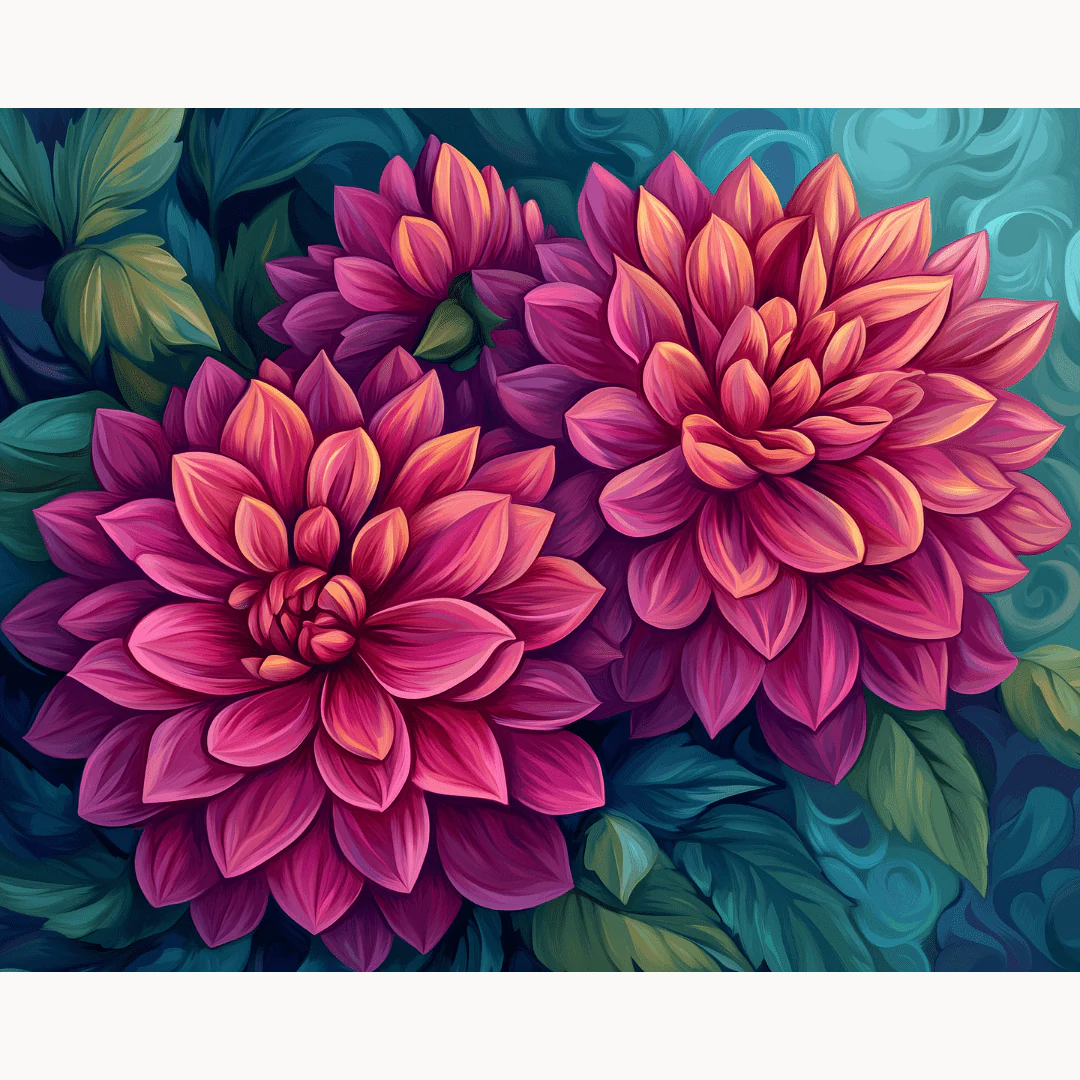 Scarlet Dahlias - Image 2